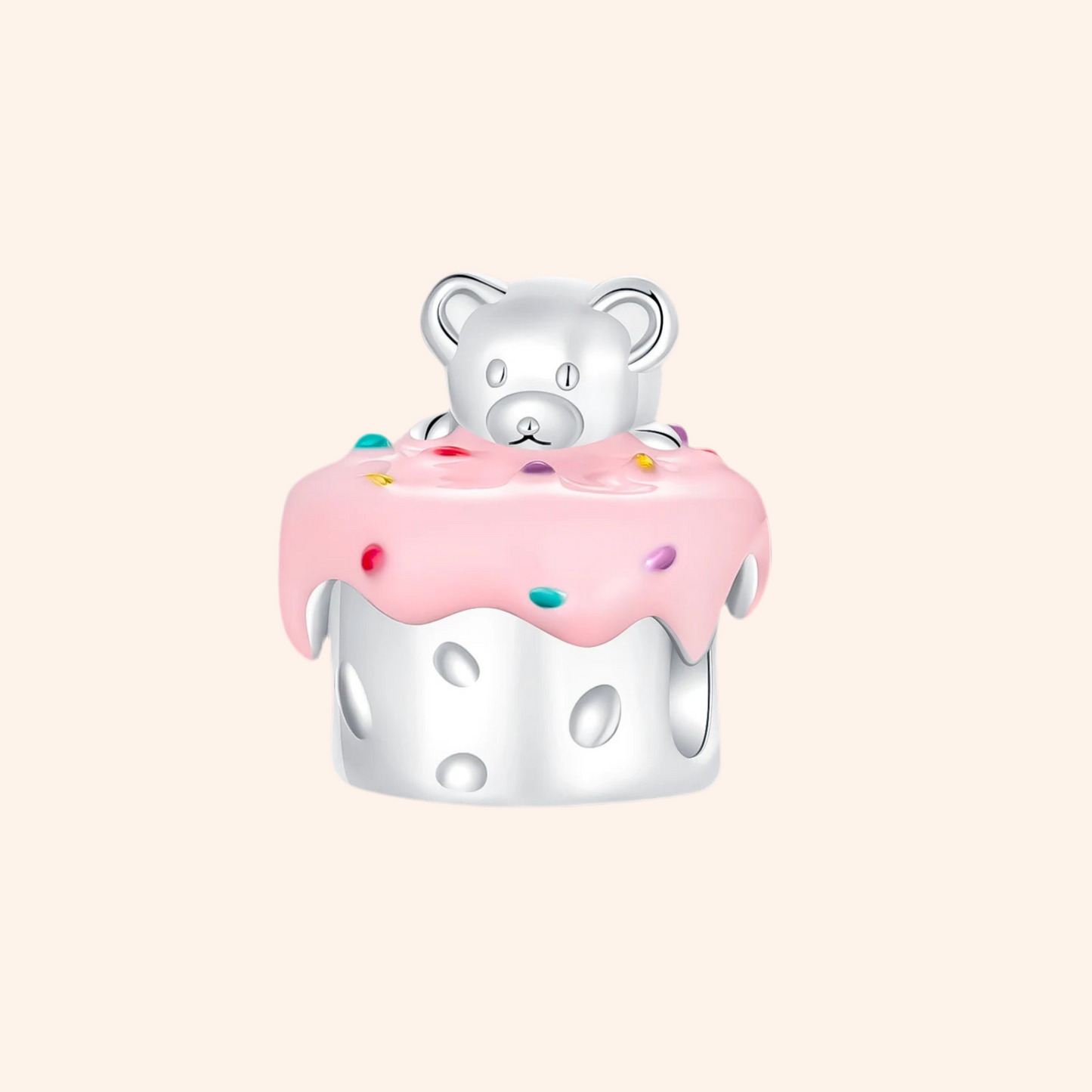 Charm Pastel Cumpleaños Plata S925 - Charmsymore