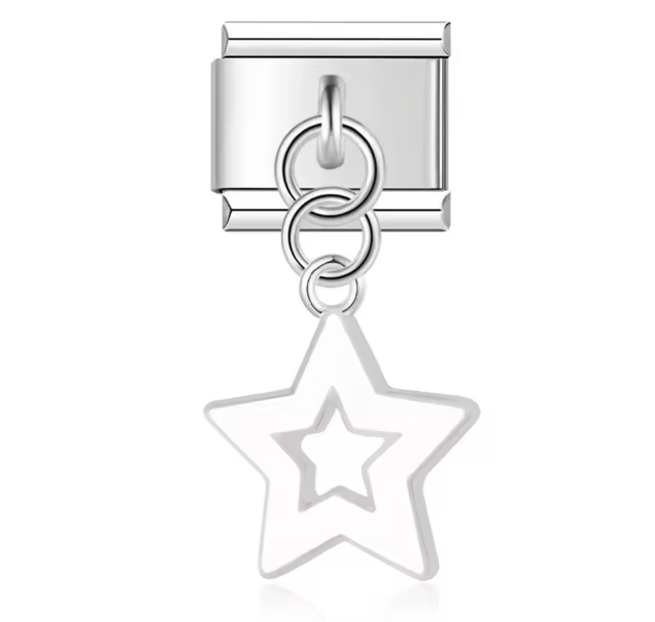 Italian Charm Estrella Blanca 𝗘𝗡𝗧𝗥𝗘𝗚𝗔 𝗜𝗡𝗠𝗘𝗗𝗜𝗔𝗧𝗔 - Charmsymore