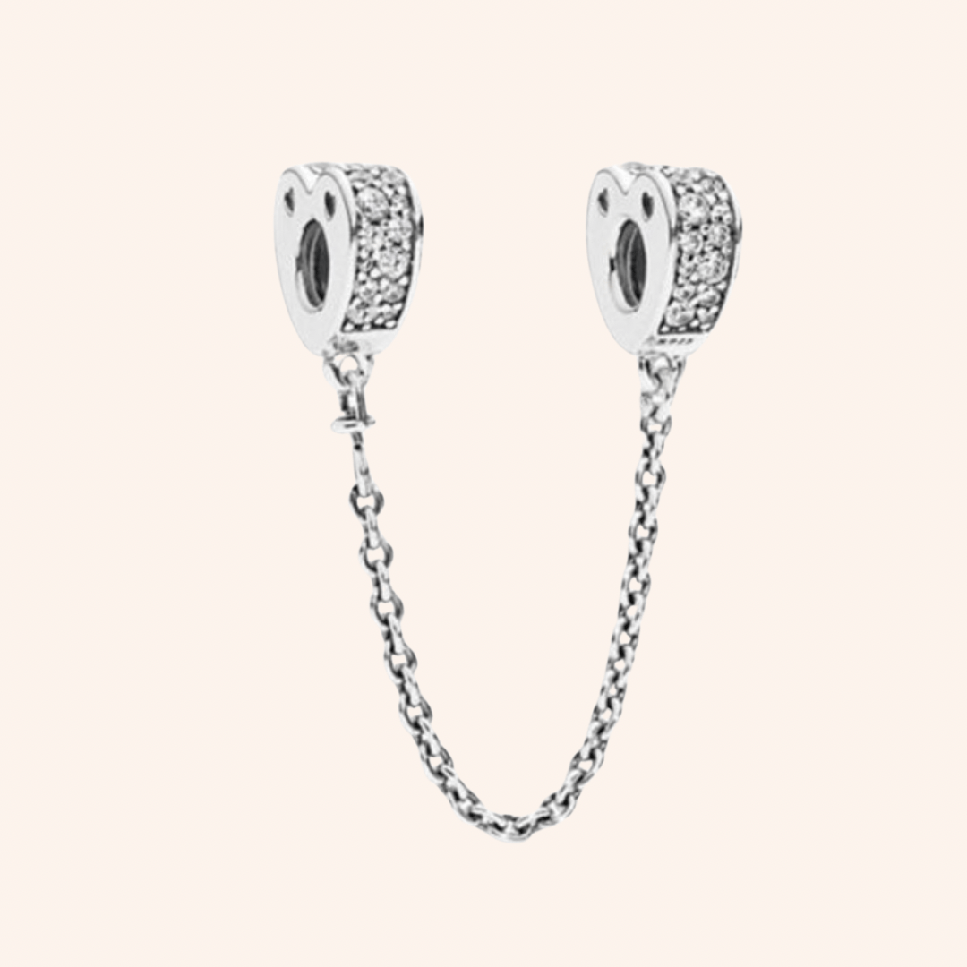 Cadena De Seguridad Corazón Plata S925 𝗘𝗡𝗧𝗥𝗘𝗚𝗔 𝗜𝗡𝗠𝗘𝗗𝗜𝗔𝗧𝗔 - Charmsymore