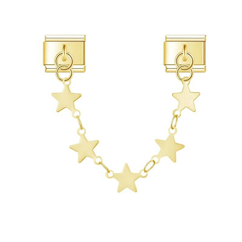 Cadena Italiana Estrellas Acero Inoxidable - Charmsymore