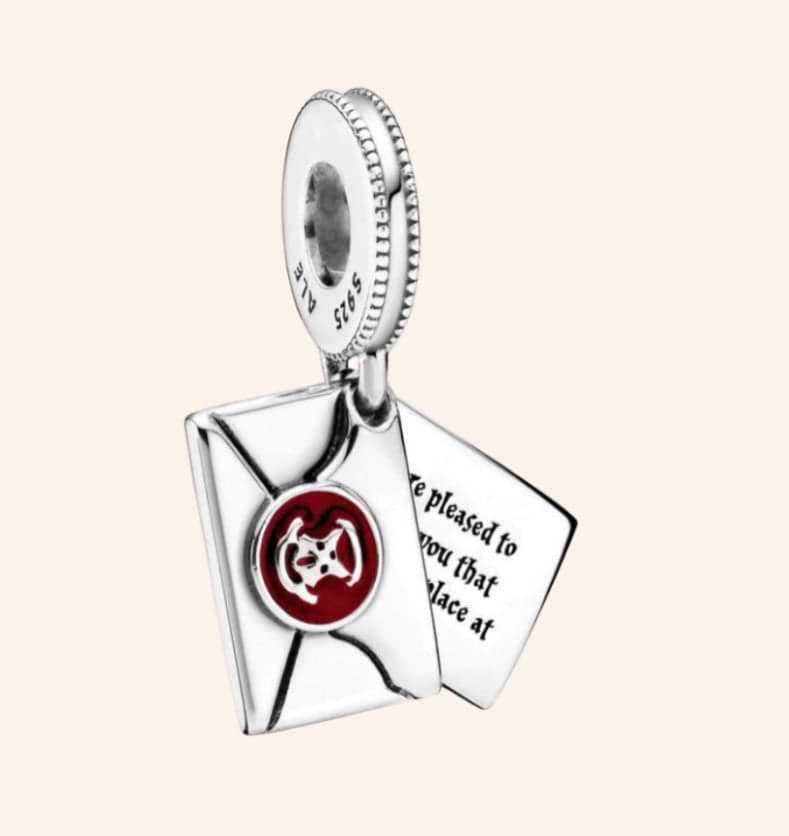 Carta Howgarts Plata S925 - Charmsymore