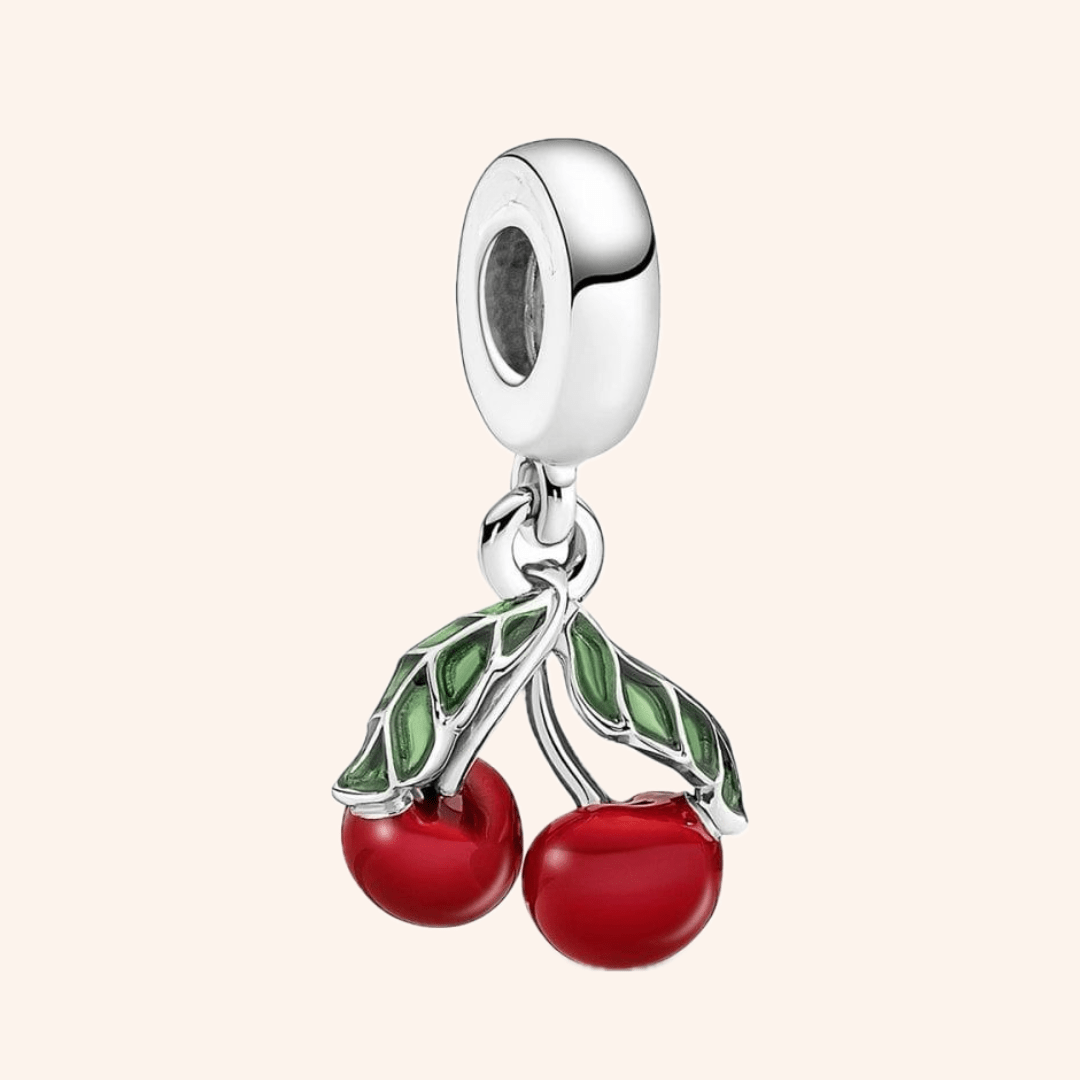 Cereza Charm Plata S925 Entrega Inmediata - Charmsymore