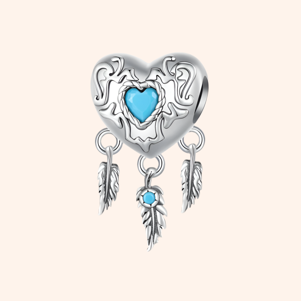 Charm Atrapa Sueños Corazón Plata S925 - Charmsymore