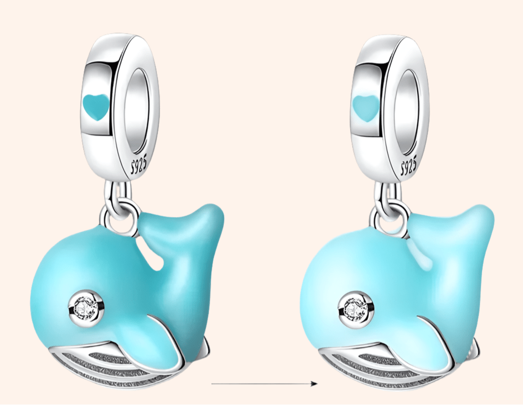 Charm Ballena S925 Brilla en la Oscuridad Mar - Charmsymore