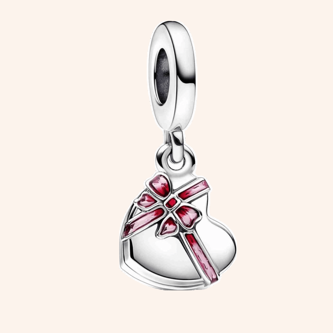 Charm Caja De Chocolates Plata S925 - Charmsymore