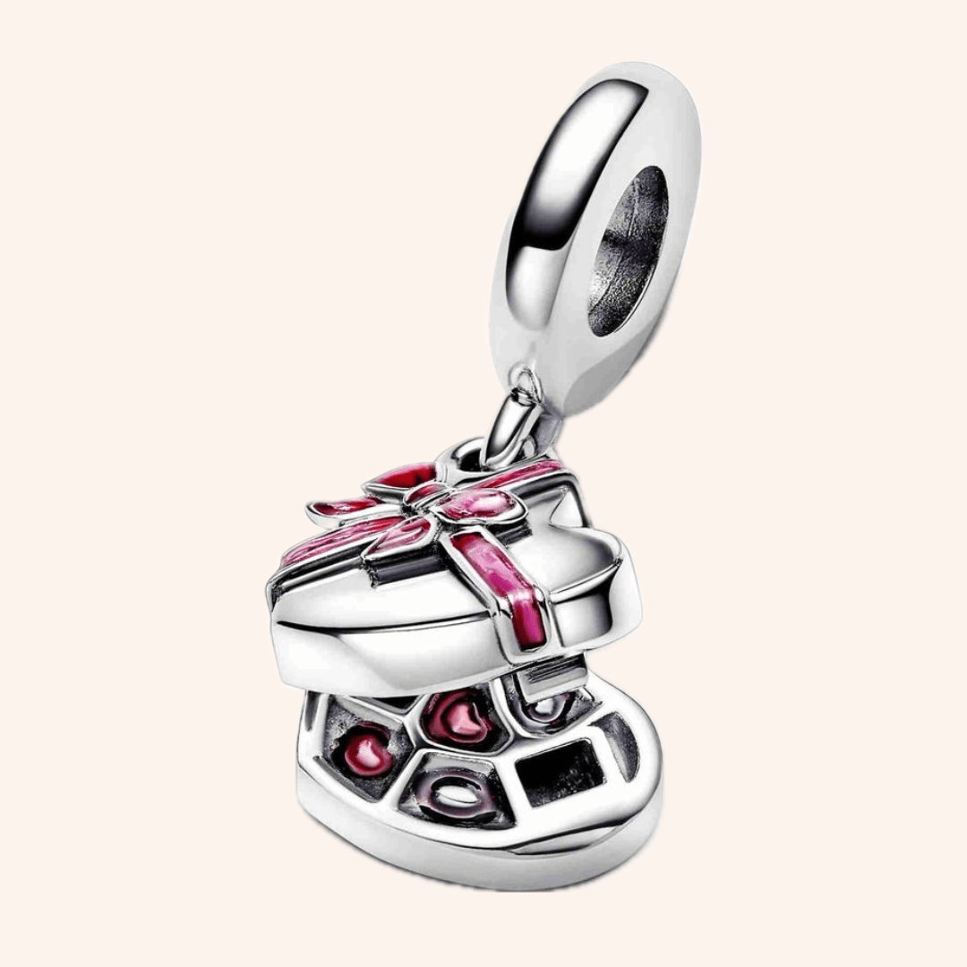 Charm Caja De Chocolates Plata S925 - Charmsymore