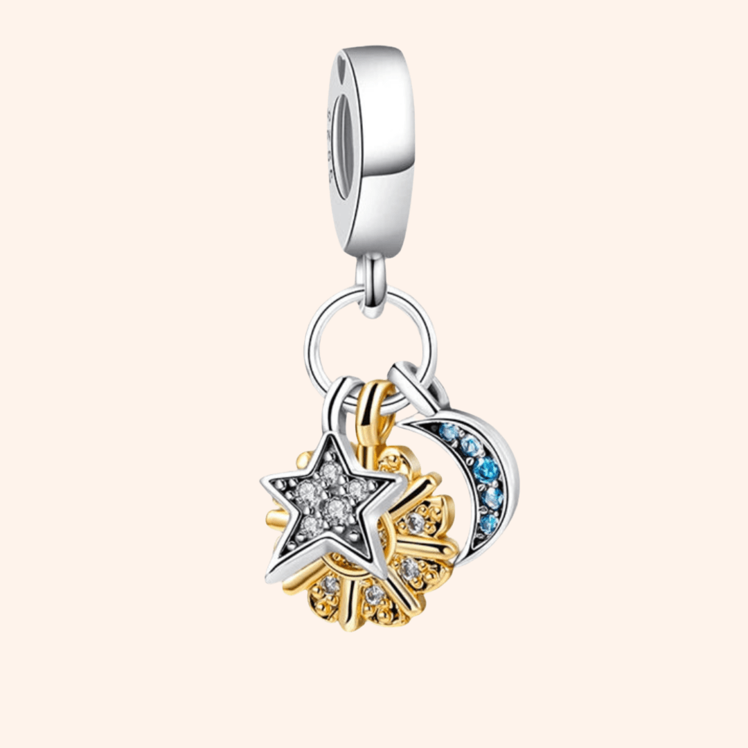 Charm Colgante Luna & Estrella S925 - Charmsymore