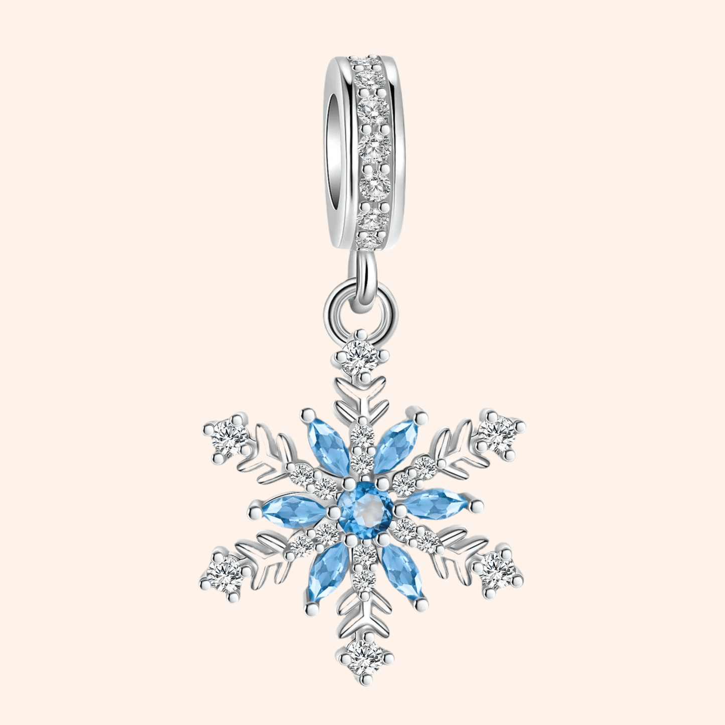 Charm Copo de Nieve Plata S925 - Charmsymore