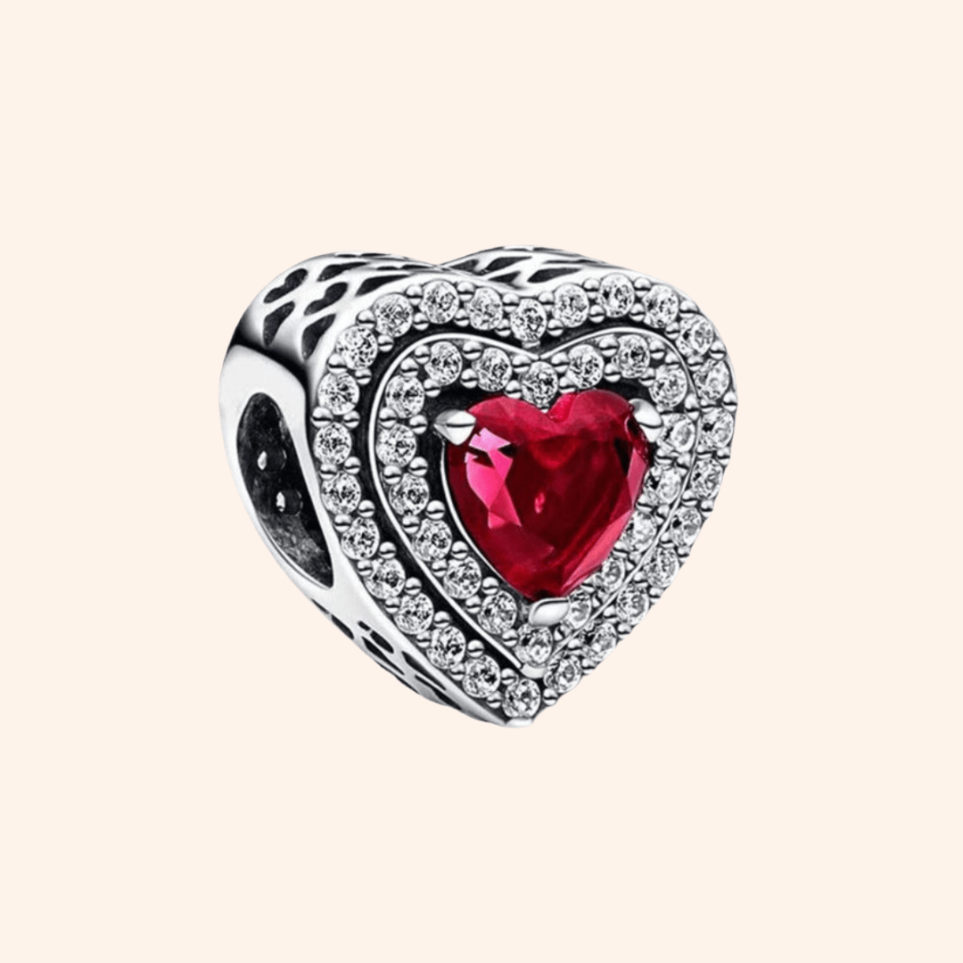 Charm Corazón con Piedra S925 - Charmsymore