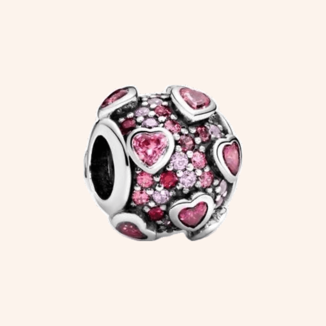 Charm Corazones Plata S925 - Charmsymore