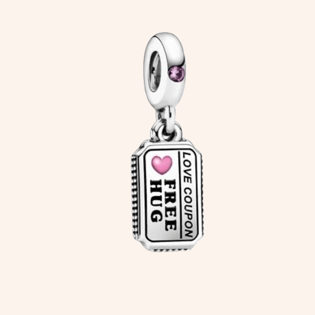 Charm Cupón Abrazos Plata S925 - Charmsymore