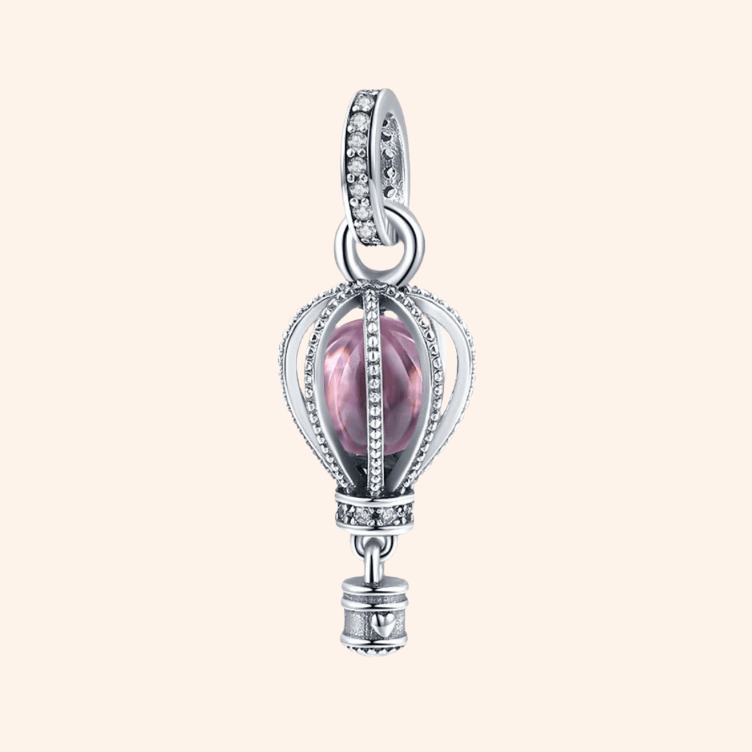 Charm Globo Rosa S925 - Charmsymore