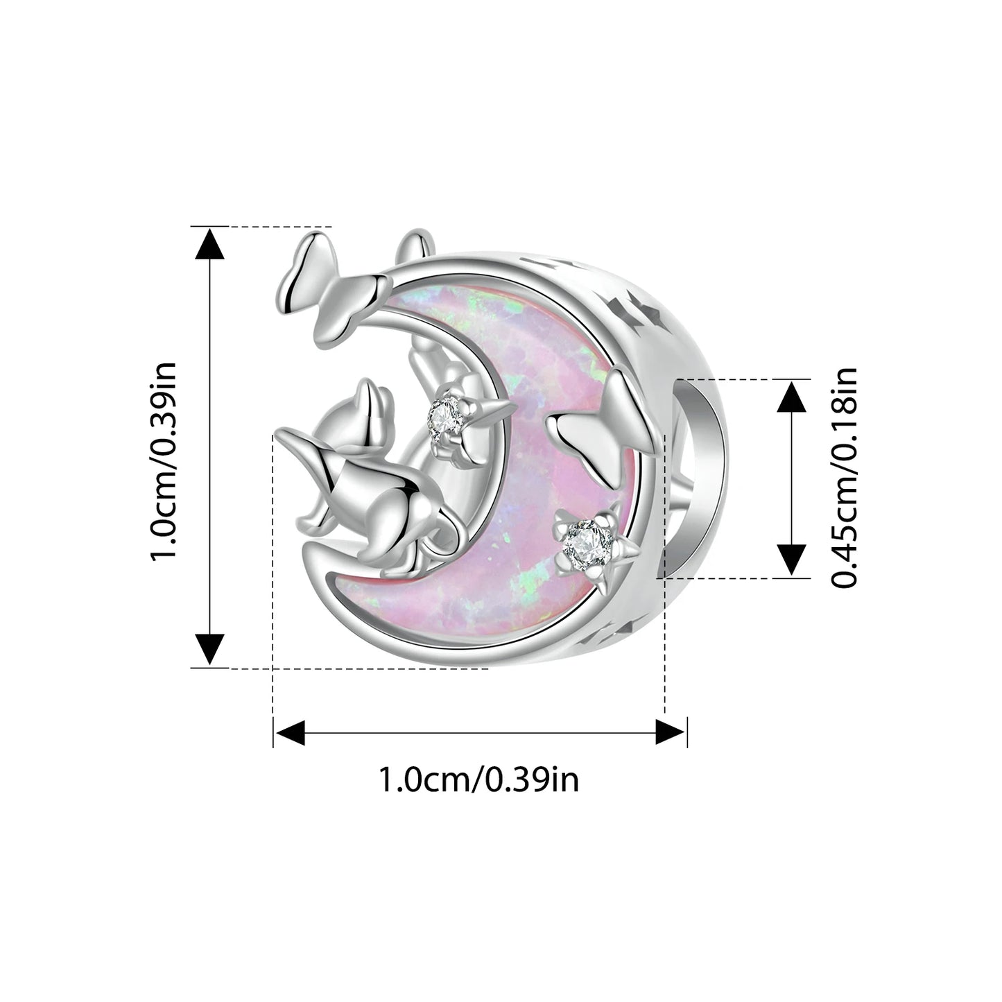 Charm Luna Plata S925 - Charmsymore