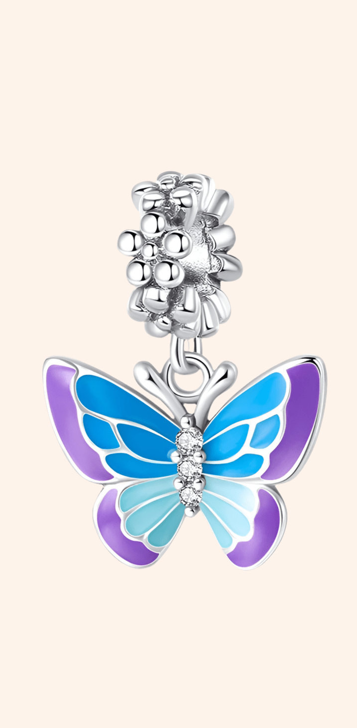 Charm Mariposa Brilla Plata S925 - Charmsymore