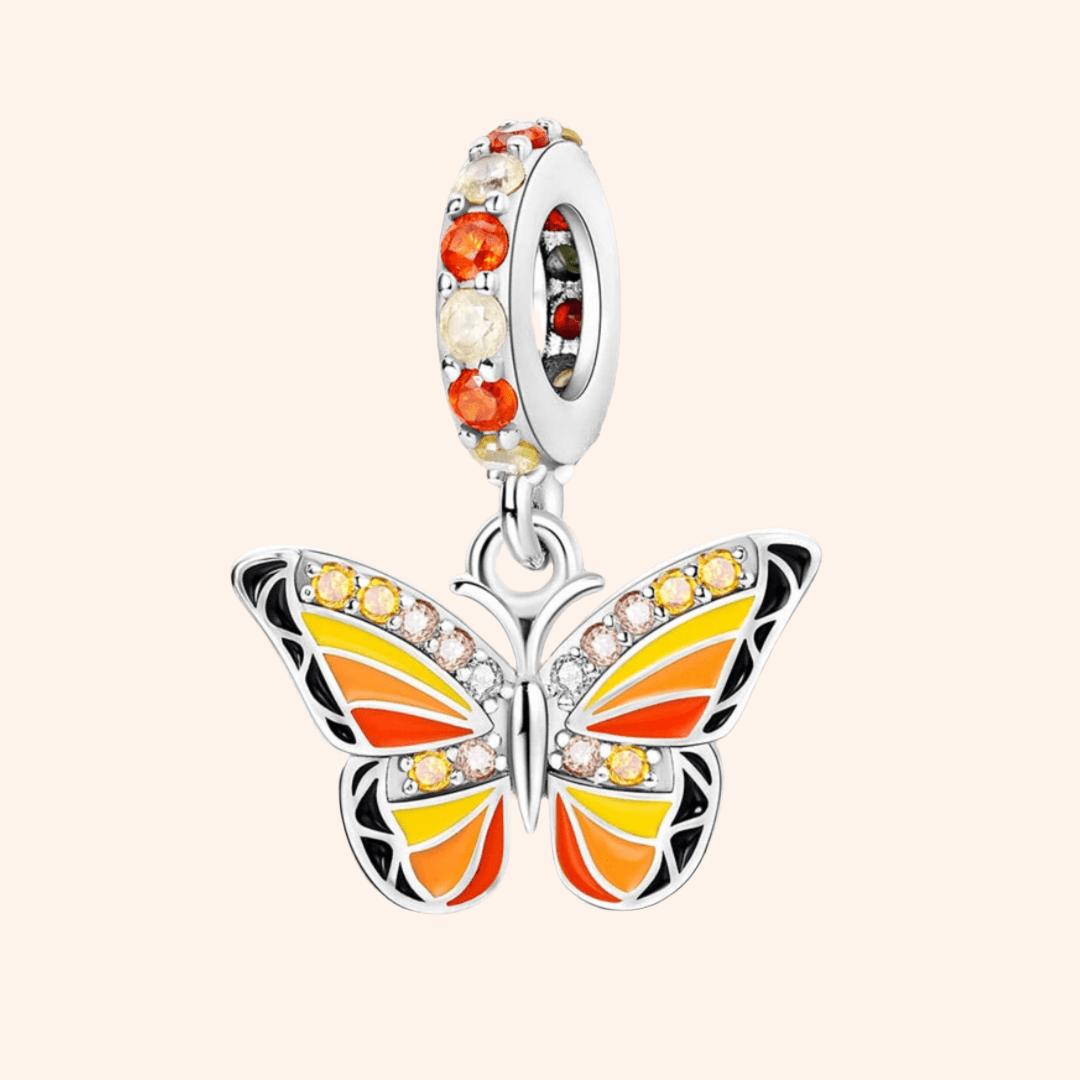 Charm Mariposa Monarca S925 - Charmsymore