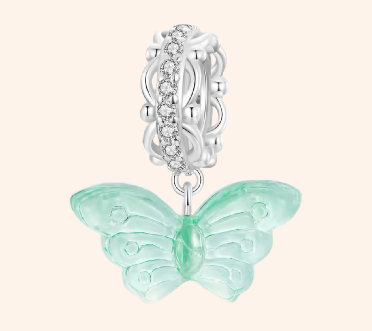 Charm Mariposa Plata 925 - Charmsymore