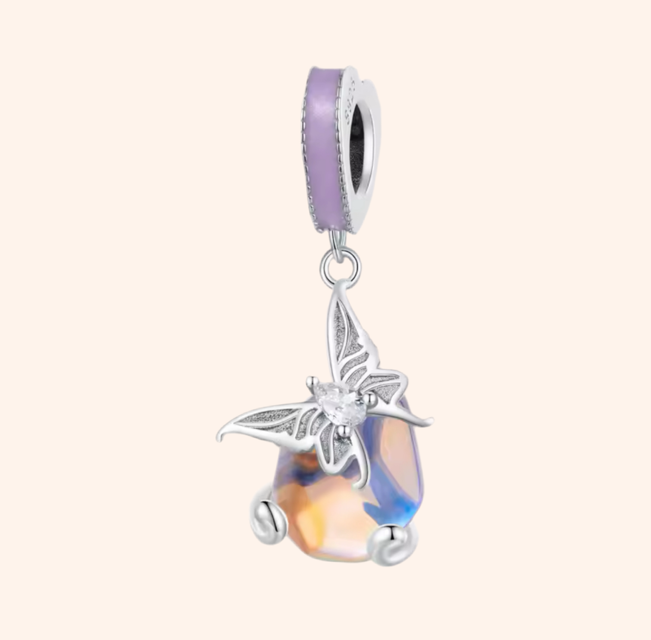 Charm Mariposa Plata S925 - Charmsymore