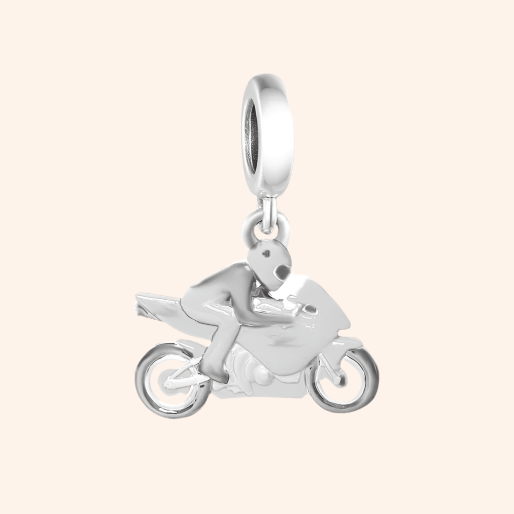 Charm Moto Carreras Plata S925 - Charmsymore