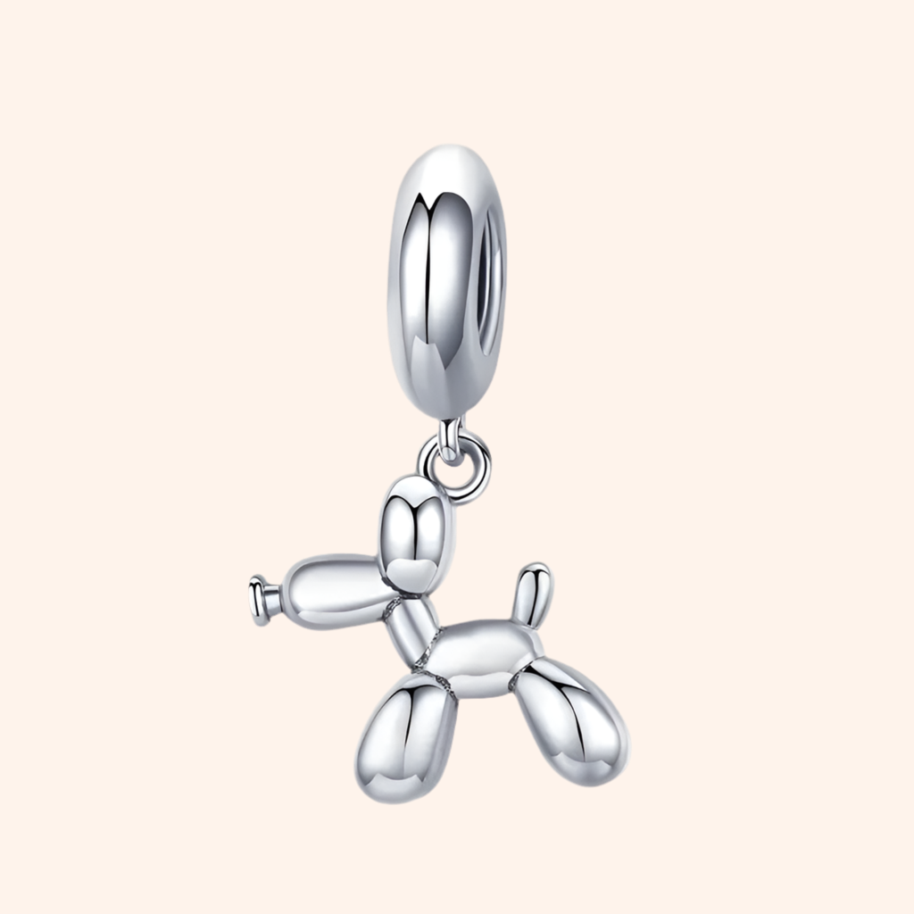 Charm Perrito Globo Plata S925 - Charmsymore