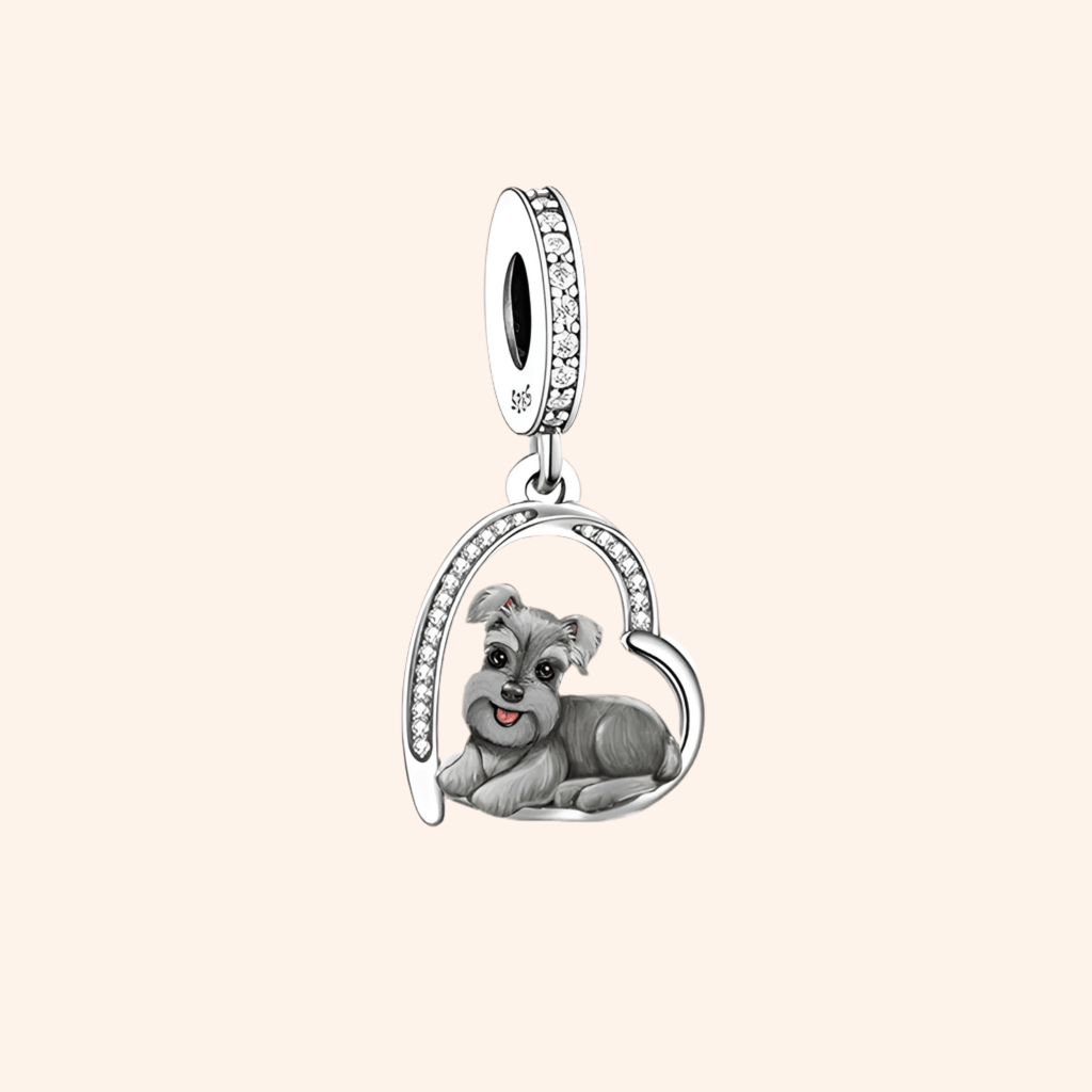 Charm Schnauzer Plata S925 - Charmsymore