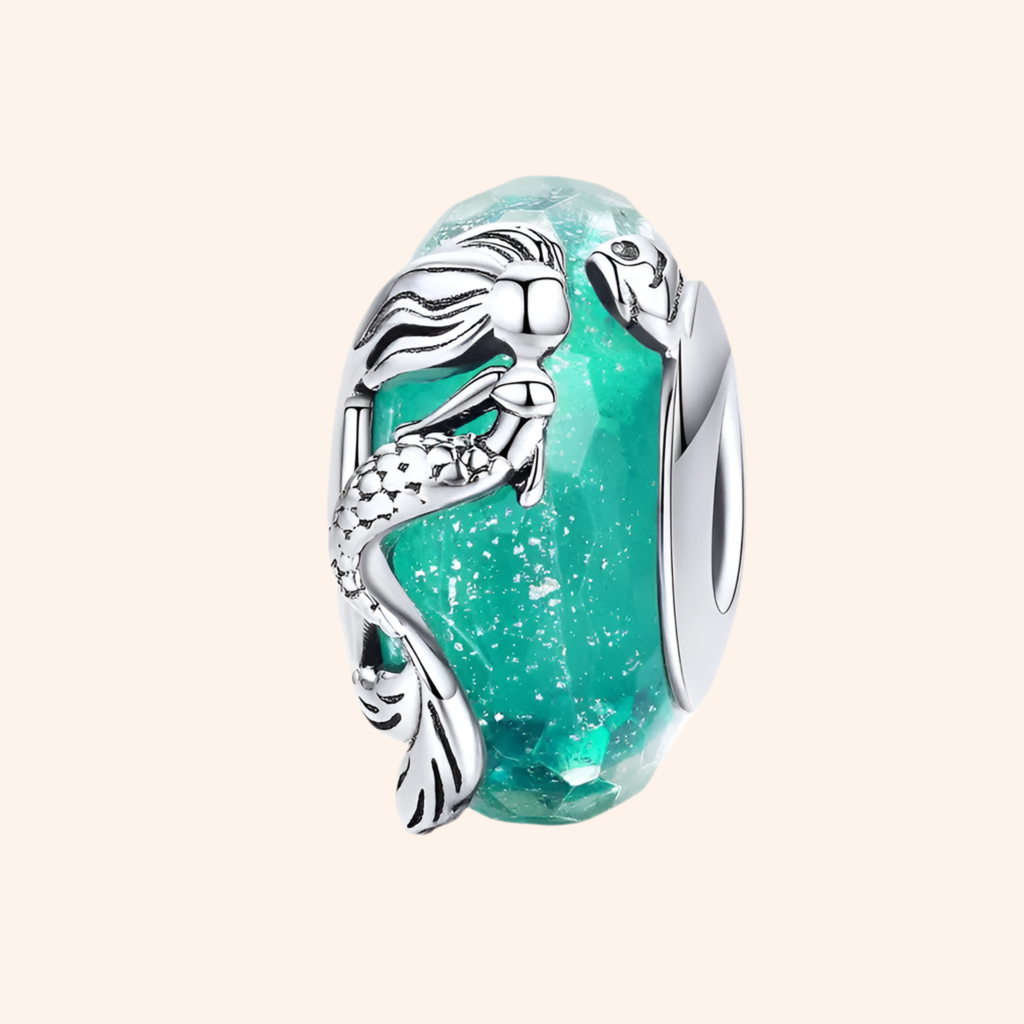 Charm Sirena de Cristal Plata S925 - Charmsymore