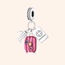 Charm Viaje Rosa Plata S925
