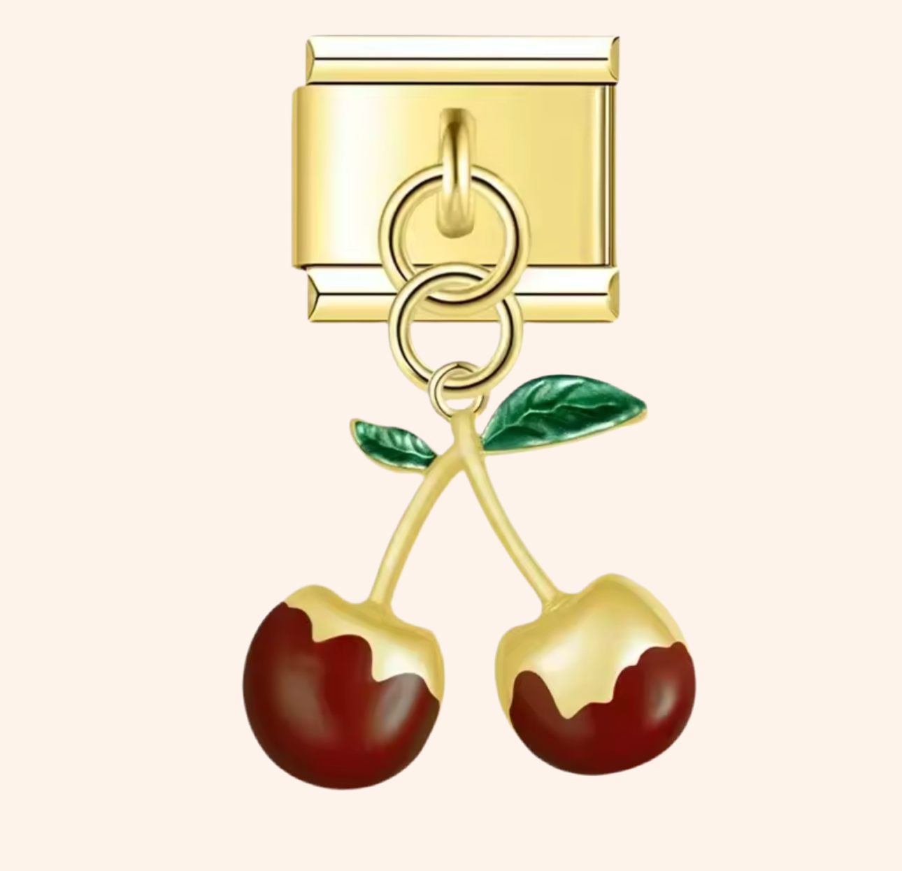 Italian Charm Cereza Dorada 𝗘𝗡𝗧𝗥𝗘𝗚𝗔 𝗜𝗡𝗠𝗘𝗗𝗜𝗔𝗧𝗔 - Charmsymore