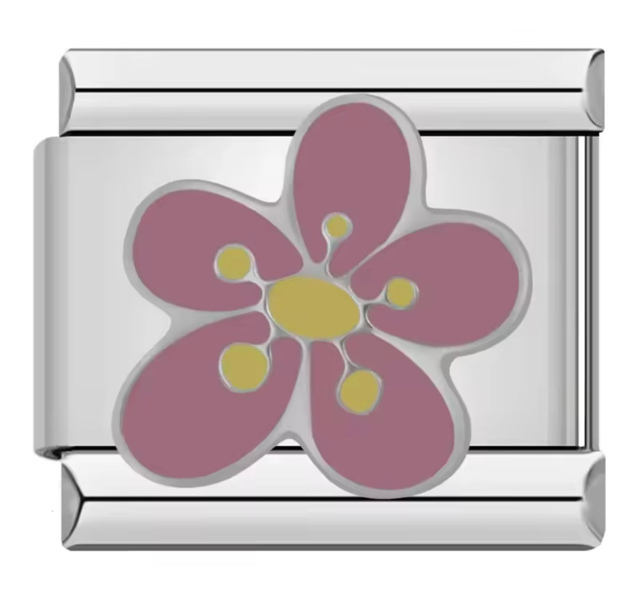Italian Charm Flor Rosa 𝗘𝗡𝗧𝗥𝗘𝗚𝗔 𝗜𝗡𝗠𝗘𝗗𝗜𝗔𝗧𝗔 - Charmsymore