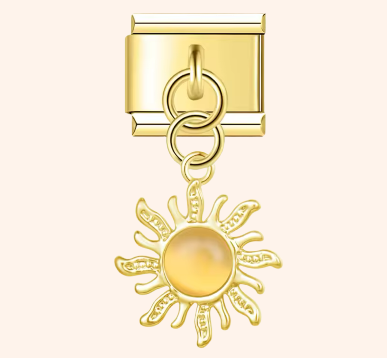 Italian Charm Sol Amarillo Dorado 𝗘𝗡𝗧𝗥𝗘𝗚𝗔 𝗜𝗡𝗠𝗘𝗗𝗜𝗔𝗧𝗔 - Charmsymore