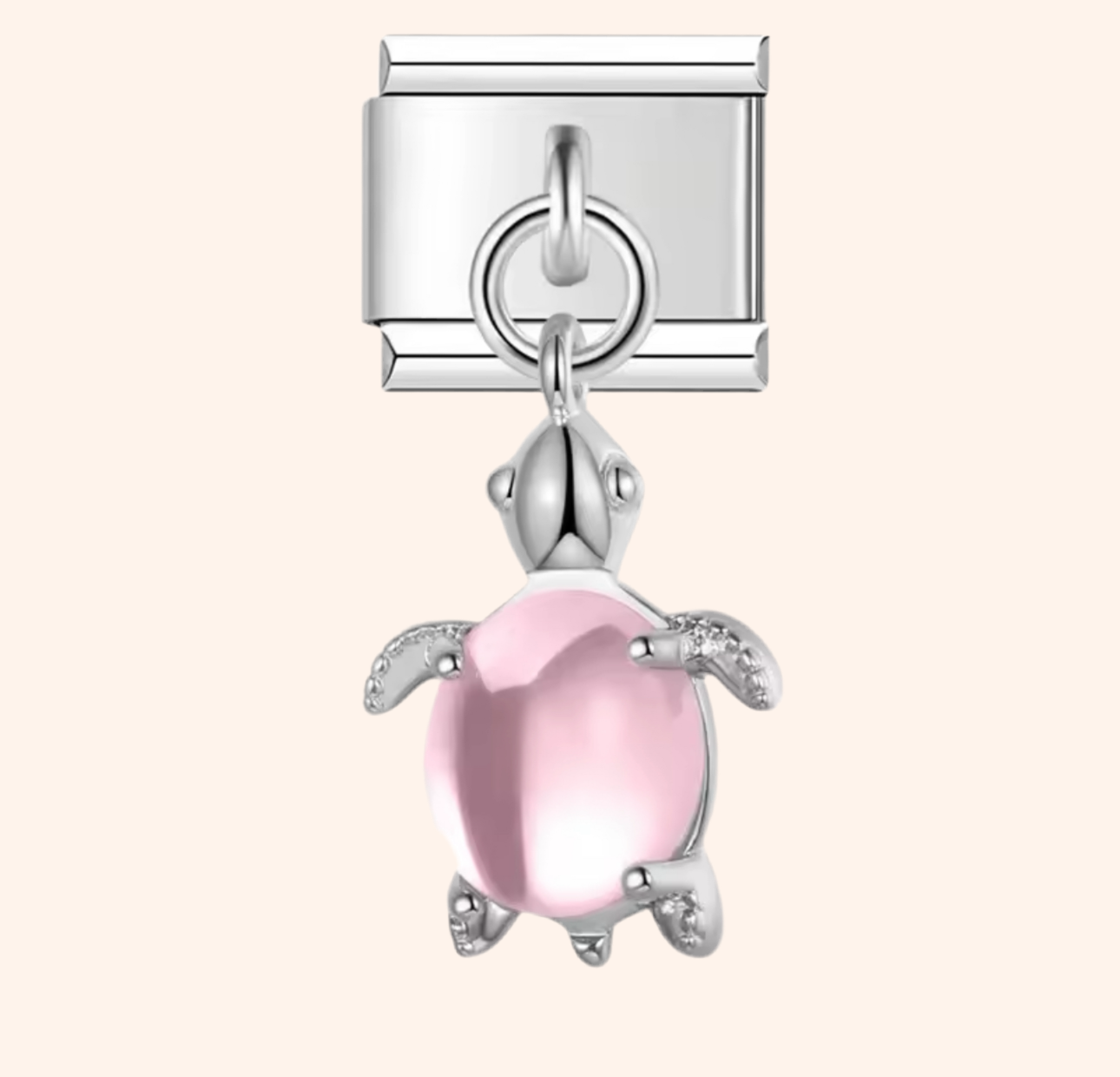 Italian Charm Tortuga Rosa 𝗘𝗡𝗧𝗥𝗘𝗚𝗔 𝗜𝗡𝗠𝗘𝗗𝗜𝗔𝗧𝗔 - Charmsymore