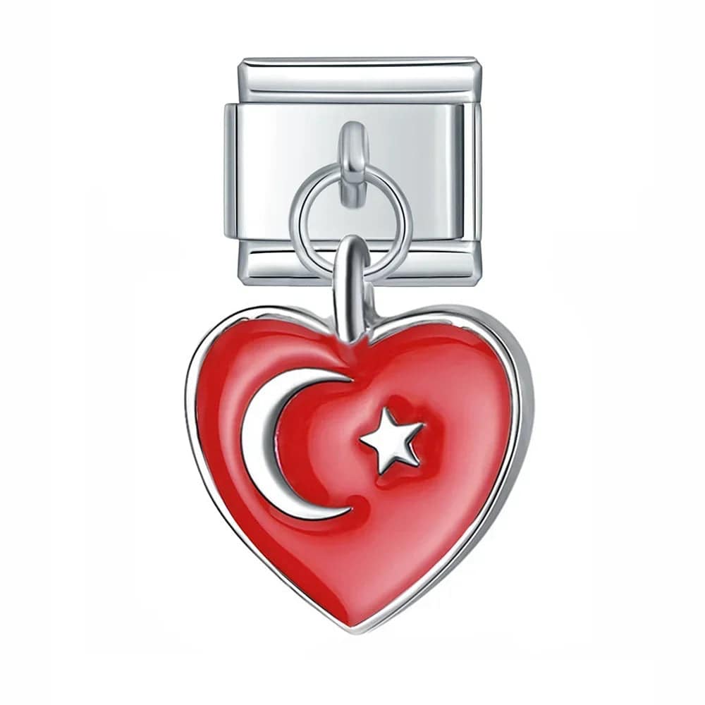 Italian Charms Banderas Acero Inoxidable - Charmsymore