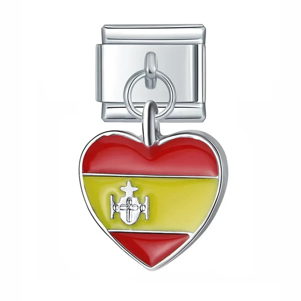 Italian Charms Banderas Acero Inoxidable - Charmsymore