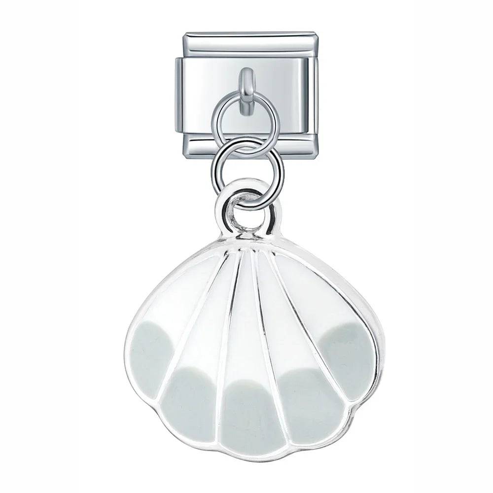 Italian Charms Conchas Del Mar Acero Inoxidable - Charmsymore