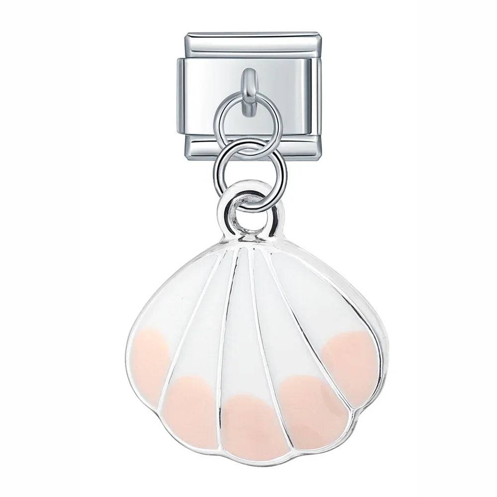 Italian Charms Conchas Del Mar Acero Inoxidable - Charmsymore