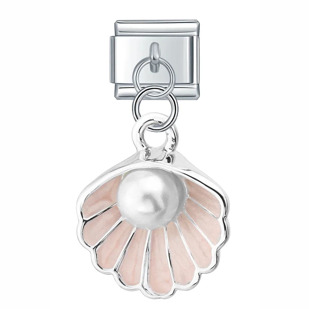 Italian Charms Conchas Del Mar Acero Inoxidable - Charmsymore