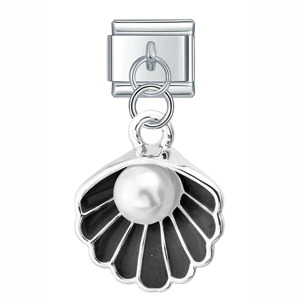 Italian Charms Conchas Del Mar Acero Inoxidable - Charmsymore