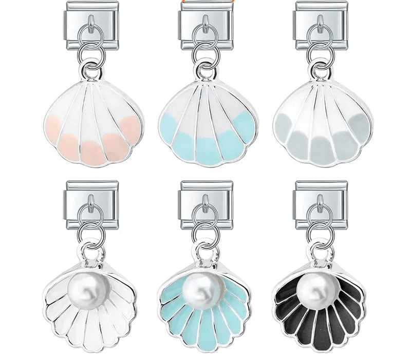 Italian Charms Conchas Del Mar Acero Inoxidable - Charmsymore