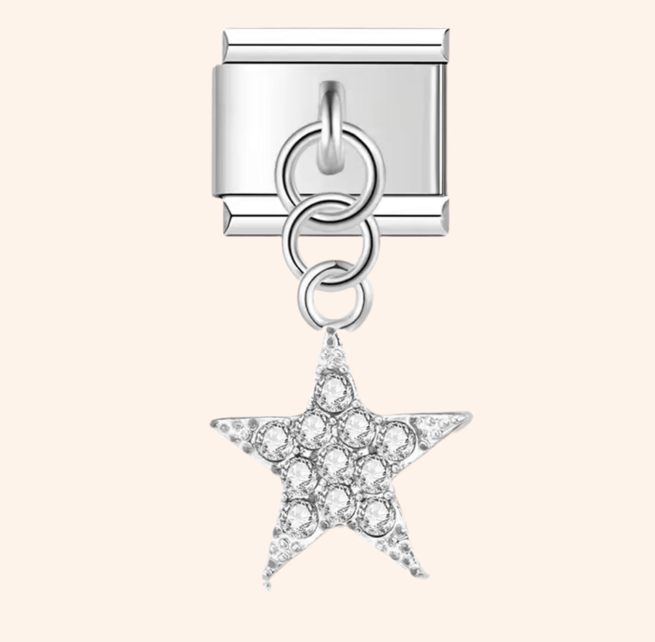 Italian Charms Estrella Brillos Plata 𝗘𝗡𝗧𝗥𝗘𝗚𝗔 𝗜𝗡𝗠𝗘𝗗𝗜𝗔𝗧𝗔 - Charmsymore