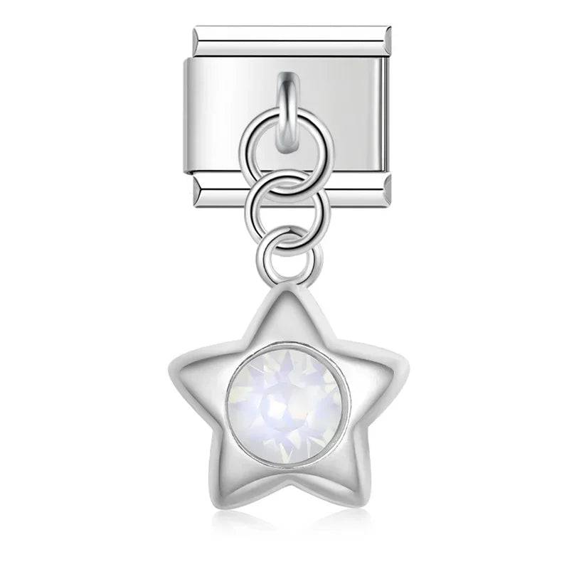 Italian Charms Estrellas Colgantes Acero Inoxidable - Charmsymore