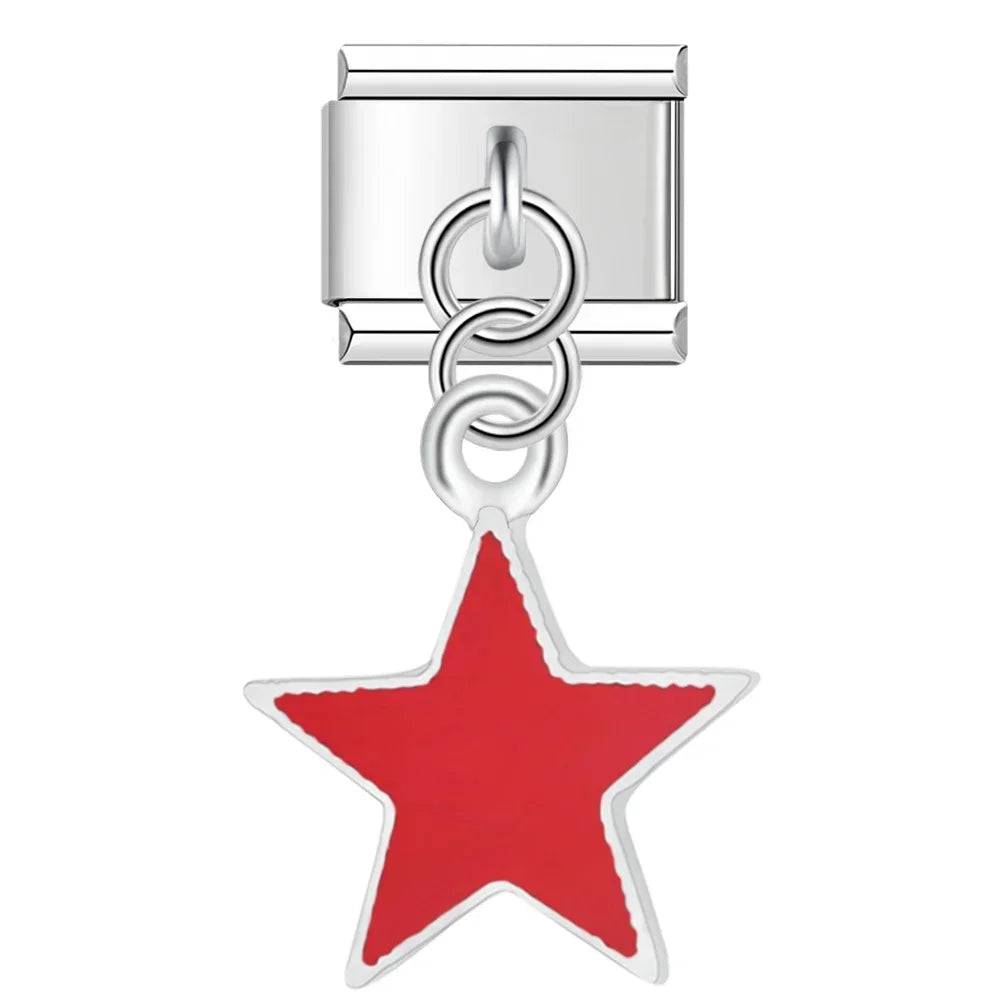 Italian Charms Estrellas Colgantes Acero Inoxidable - Charmsymore