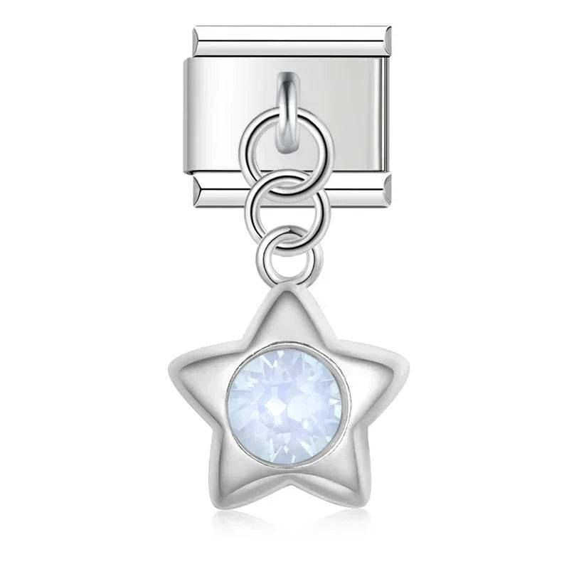 Italian Charms Estrellas Colgantes Acero Inoxidable - Charmsymore