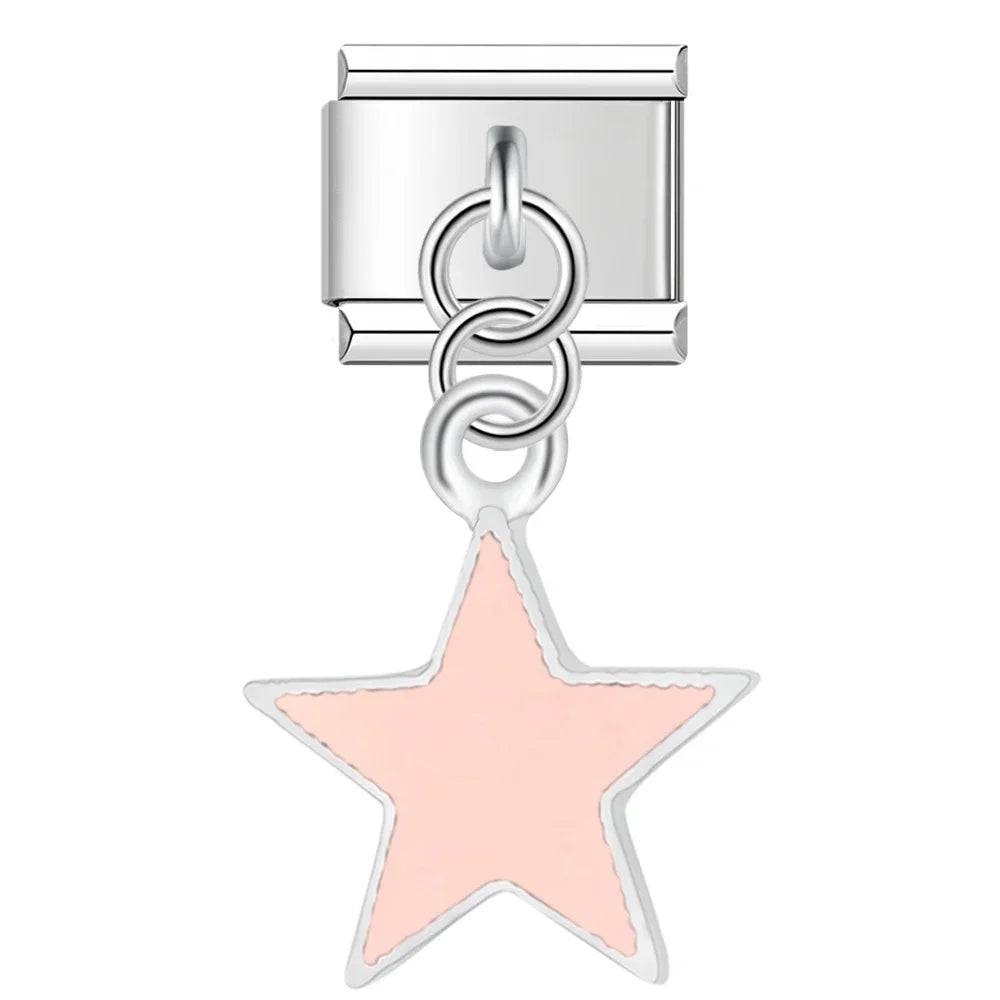 Italian Charms Estrellas Colgantes Acero Inoxidable - Charmsymore