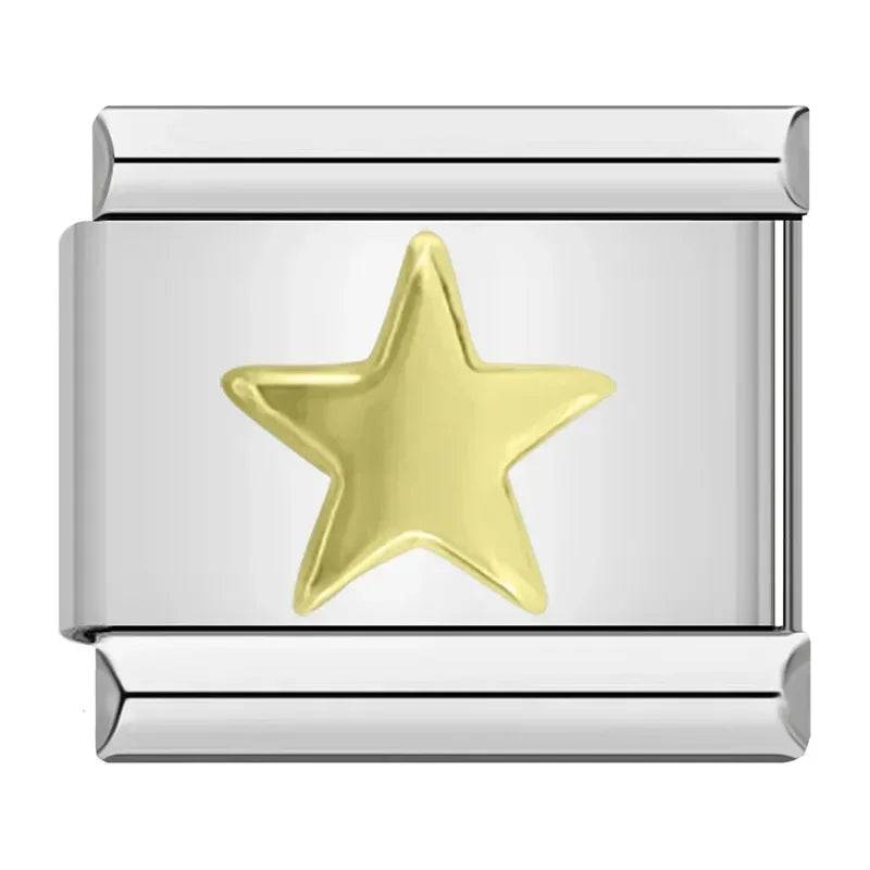 Italian Charms Estrellas Colgantes Acero Inoxidable - Charmsymore