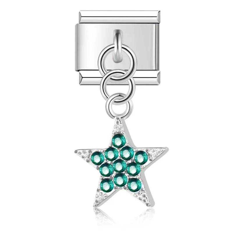 Italian Charms Estrellas Colgantes Acero Inoxidable - Charmsymore