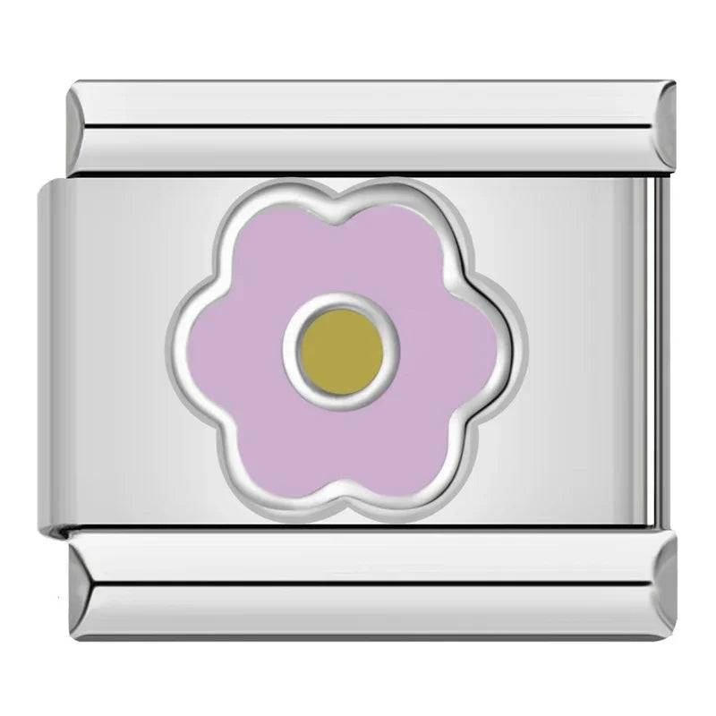 Italian Charms Flores Acero Inoxidable - Charmsymore