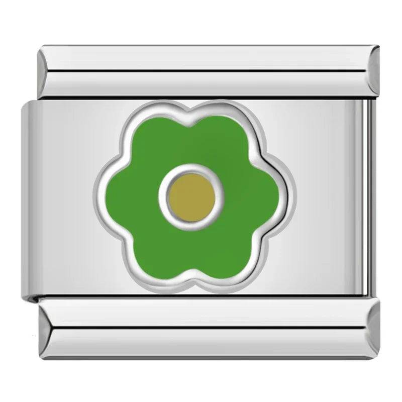 Italian Charms Flores Acero Inoxidable - Charmsymore