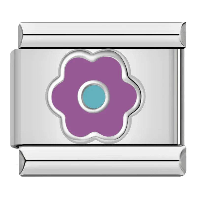 Italian Charms Flores Acero Inoxidable - Charmsymore