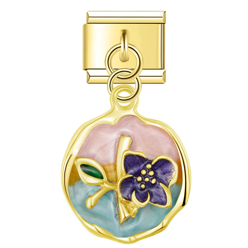 Italian Charms Flores Flores Colgantes - Charmsymore