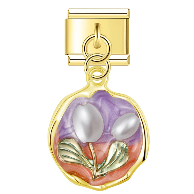 Italian Charms Flores Flores Colgantes - Charmsymore