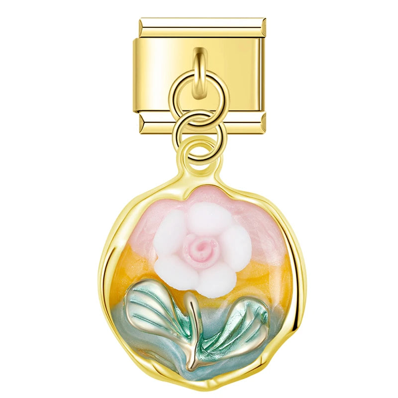 Italian Charms Flores Flores Colgantes - Charmsymore